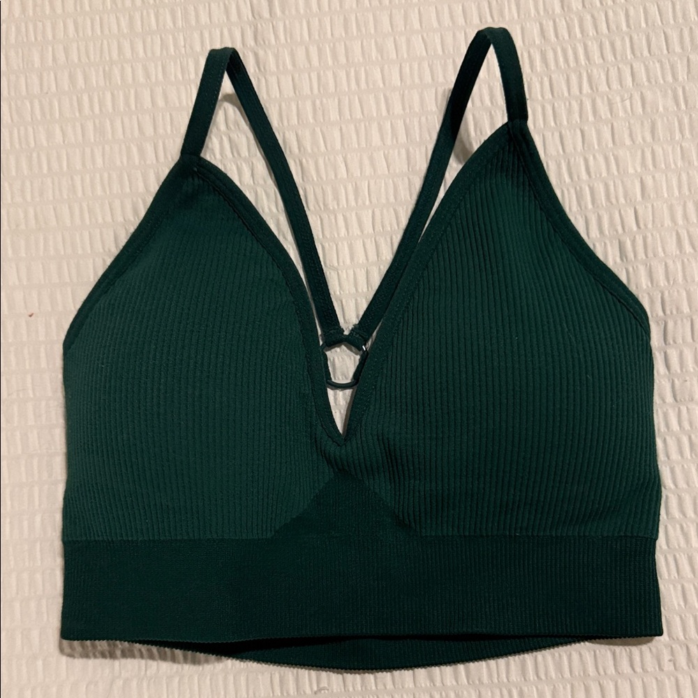 NVGTN Deep Green Ribbed Bralette